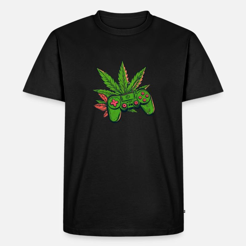 Cannabis Kontroller - Männer Premium Bio T-Shirt - Schwarz