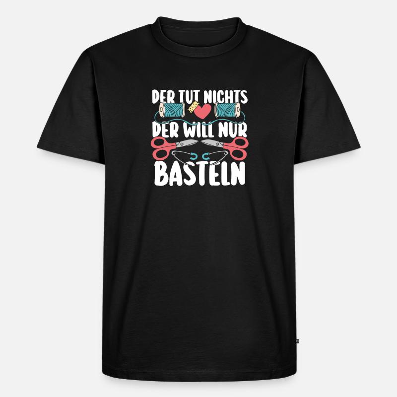 Bastler Basteln - Männer Premium Bio T-Shirt - Schwarz