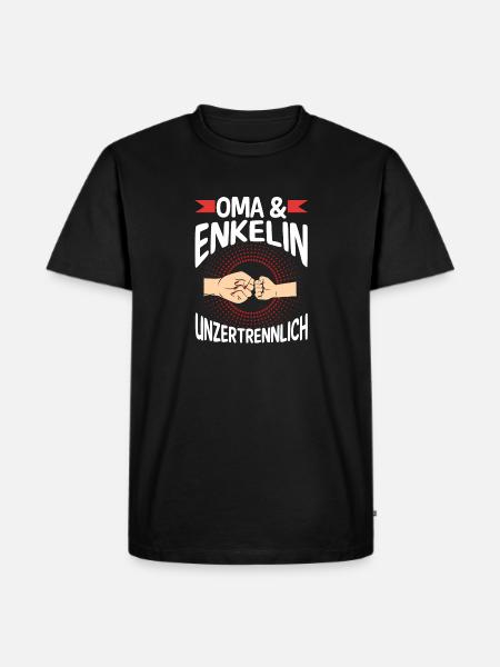 Oma Großmutter und Enkelin - Männer Premium Bio T-Shirt - Schwarz