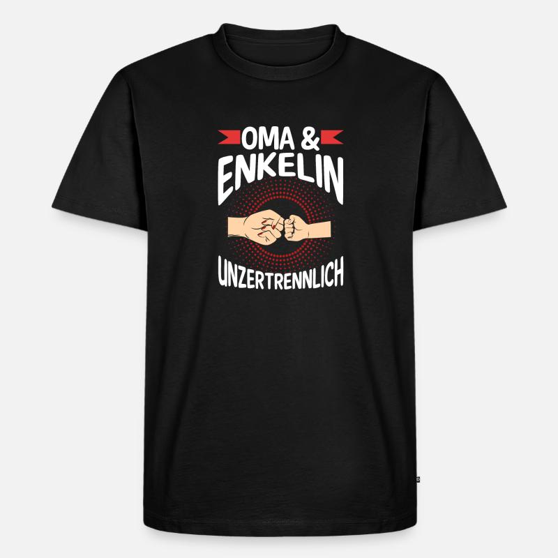 Oma Großmutter und Enkelin - Männer Premium Bio T-Shirt - Schwarz