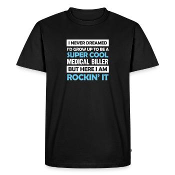 Chemise médicale Biller cadeau drôle - T-shirt Premium bio Homme - noir - Devant - Nico (187cm)