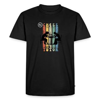 Number One Chess Tutor - Gift Idea For Chess Teach - Men's Premium Organic T-Shirt - black - Front - Nico (187cm)