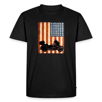 Biker Motorcycle. - T-shirt Premium bio Homme - noir - Devant - Nico (187cm)