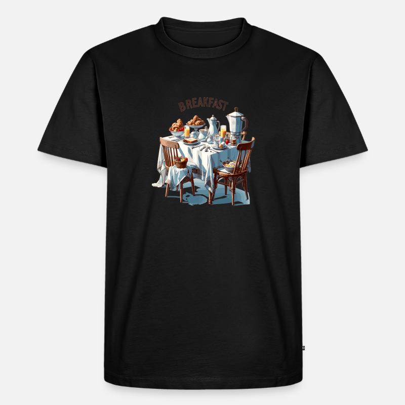 Table de petit-déjeuner nature morte - T-shirt Premium bio Homme - noir