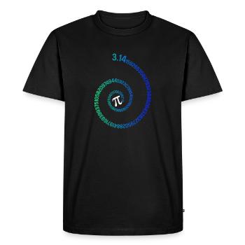 Pi Spirale Nouveauté Math Geek 3.14 Pi Jour - T-shirt Premium bio Homme - noir - Devant - Nico (187cm)