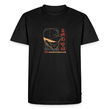 oppa saranghae bro Perfect Conversation Starter - Men's Premium Organic T-Shirt - black - Front - Nico (187cm)