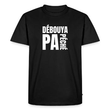 DEBOUYA PA PECHE - Kreyol Sat - T-shirt Premium bio Homme - noir - Devant - Nico (187cm)