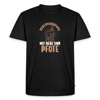 Dog Doberman Dad Dog Dad Doberman - Men's Premium Organic T-Shirt - black - Front - Nico (187cm)