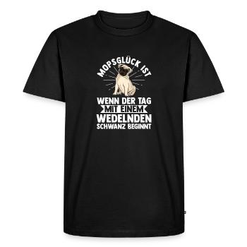 Carlin de chien - T-shirt Premium bio Homme - noir - Devant - Nico (187cm)