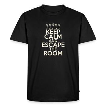 Salle d’évasion - T-shirt Premium bio Homme - noir - Devant - Nico (187cm)