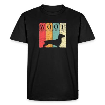 Teckel Chien Tableau Périodique Éléments Amoureux Des Chiens - T-shirt Premium bio Homme - noir - Devant - Nico (187cm)