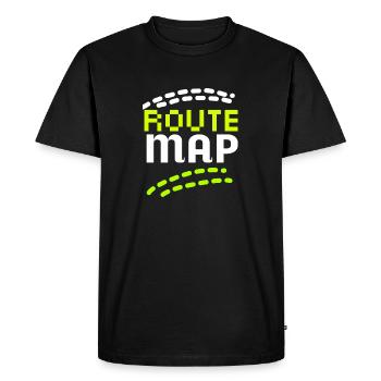 Route Map - Men's Premium Organic T-Shirt - black - Front - Nico (187cm)