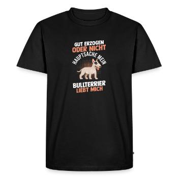 Chien Bull Terrier - T-shirt Premium bio Homme - noir - Devant - Nico (187cm)