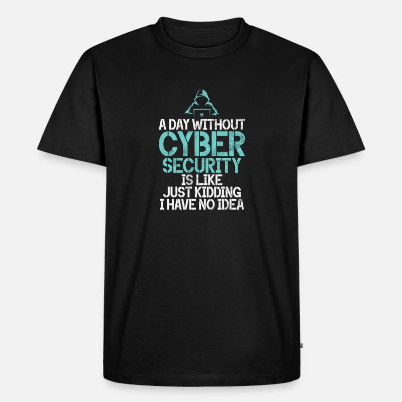Cyber-sicherheits-hacker-hacking - Männer Premium Bio T-Shirt - Schwarz