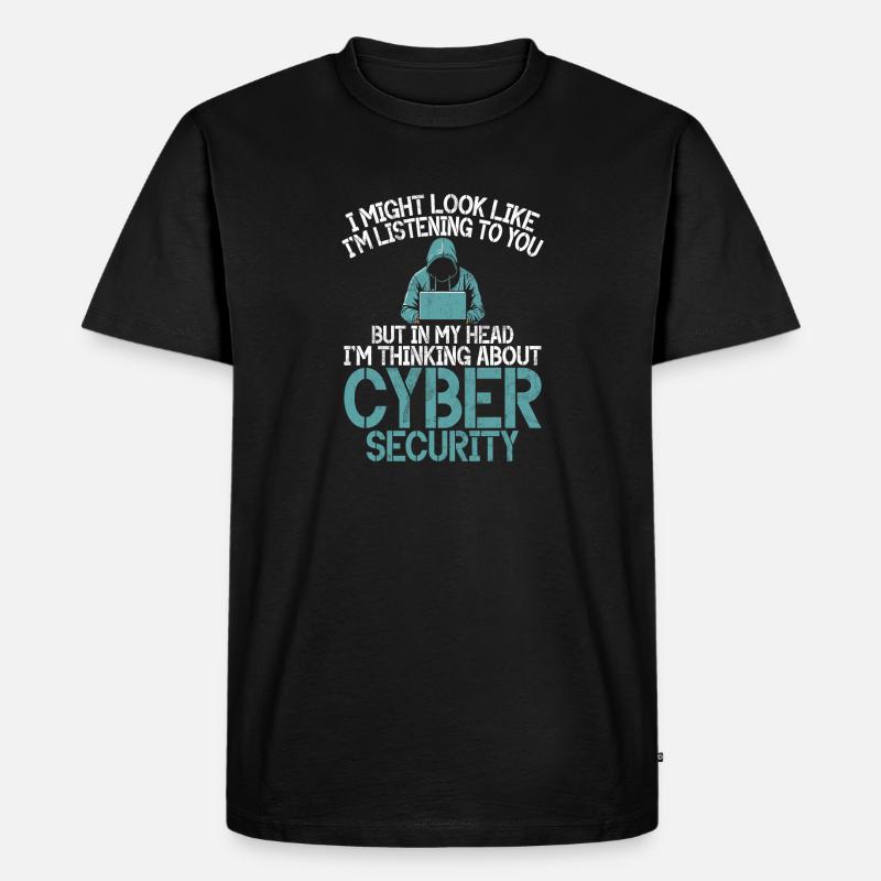 Cyber-sicherheits-hacker-hacking - Männer Premium Bio T-Shirt - Schwarz