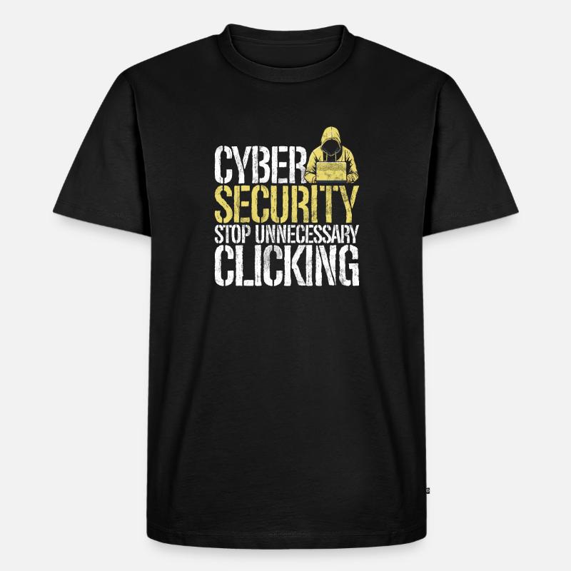 Cyber-sicherheits-hacker-hacking - Männer Premium Bio T-Shirt - Schwarz