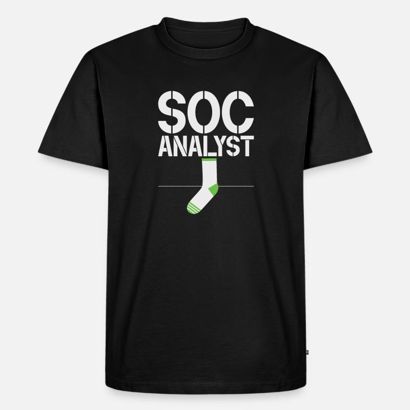 Cyber security hacker hacking - Men's Premium Organic T-Shirt - black