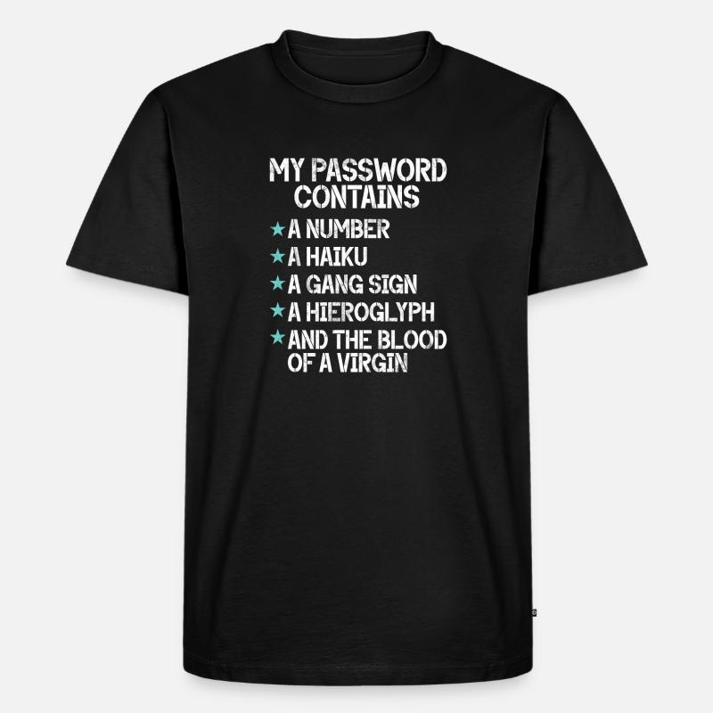Cyber-sicherheits-hacker-hacking - Männer Premium Bio T-Shirt - Schwarz