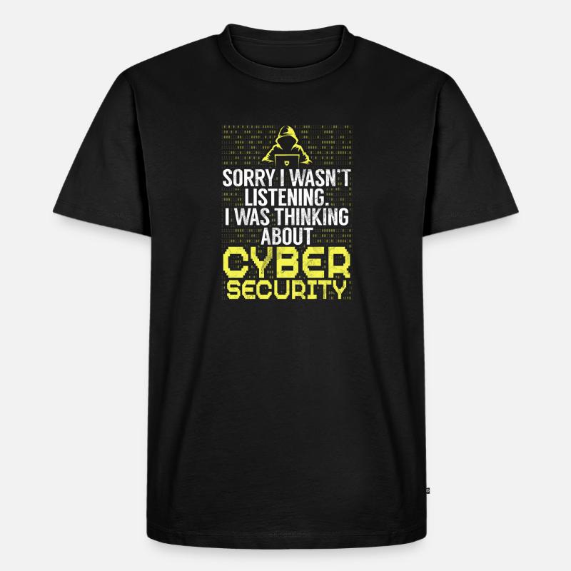 Cyber-sicherheits-hacker-hacking - Männer Premium Bio T-Shirt - Schwarz