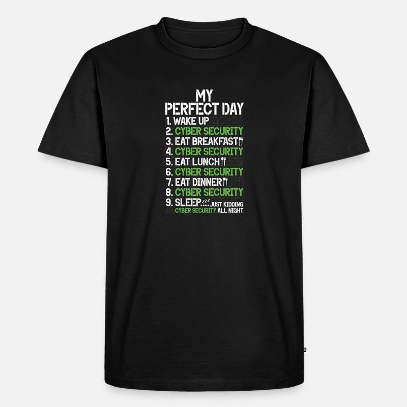 Cyber security hacker hacking - Men's Premium Organic T-Shirt - black