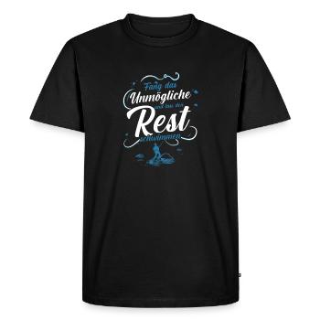 Angler Fishing Fishing Rod Fishing - Men's Premium Organic T-Shirt - black - Front - Nico (187cm)