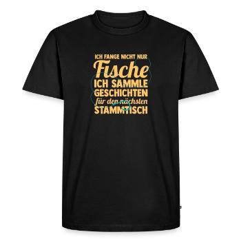 Angler Fishing Fishing Rod Fishing - Men's Premium Organic T-Shirt - black - Front - Nico (187cm)