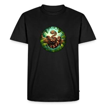 Serpent Boa - T-shirt Premium bio Homme - noir - Devant - Nico (187cm)
