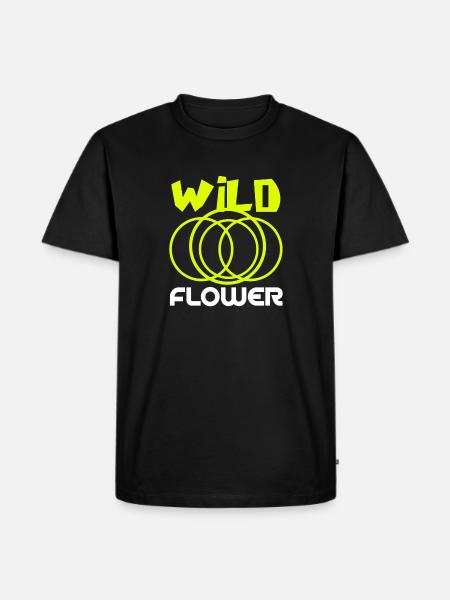 Wild Flower - Men's Premium Organic T-Shirt - black