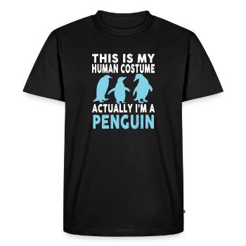 Déguisements Mon Peuple Costume En Fait Un Pingouin - T-shirt Premium bio Homme - noir - Devant - Nico (187cm)
