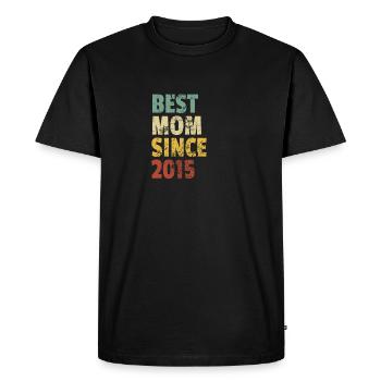 Meilleure maman depuis 2015 Citation de slogan pour la fête des mères - T-shirt Premium bio Homme - noir - Devant - Nico (187cm)