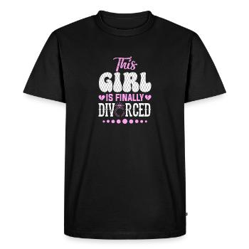 This Girl Is Finally Divorced Funny Happy Divorce - Men's Premium Organic T-Shirt - black - Front - Nico (187cm)