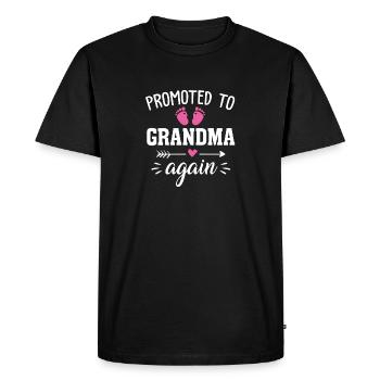 Promoted to grandma again - Men's Premium Organic T-Shirt - black - Front - Nico (187cm)