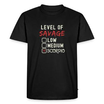 Niveau De Scorpion Sauvage Drôle Signe Astrologique - T-shirt Premium bio Homme - noir - Devant - Nico (187cm)