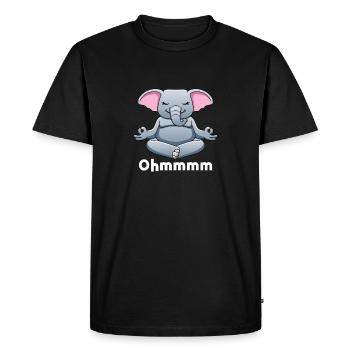 Yoga, Méditer, Conscience, Méditation - T-shirt Premium bio Homme - noir - Devant - Nico (187cm)