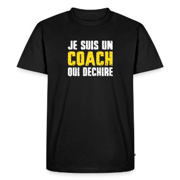 I'm a coach who rocks coach coach - Men's Premium Organic T-Shirt - black - Front - Nico (187cm)