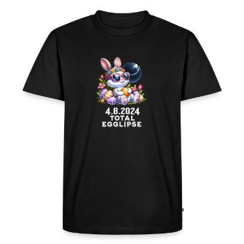 Total Egglipse Easter Solar Eclipse 2024 - Men's Premium Organic T-Shirt - black - Front - Nico (187cm)
