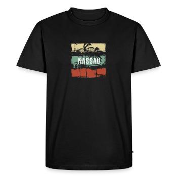 Nassau Bahamas Artistique vacances Souvenir abstrait - T-shirt Premium bio Homme - noir - Devant - Nico (187cm)