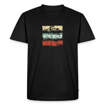 Vero Beach Florida Artistic Vacation Souvenir - Men's Premium Organic T-Shirt - black - Front - Nico (187cm)