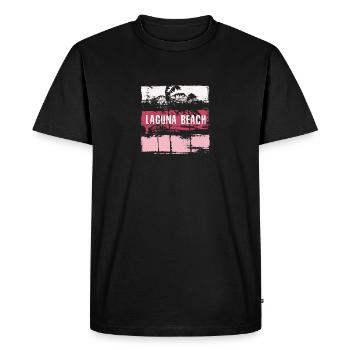 Souvenir de vacances à Laguna Beach en Californie - T-shirt Premium bio Homme - noir - Devant - Nico (187cm)