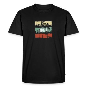 Ibiza Espagne Vacances Artistiques Souvenir Abstrait - T-shirt Premium bio Homme - noir - Devant - Nico (187cm)