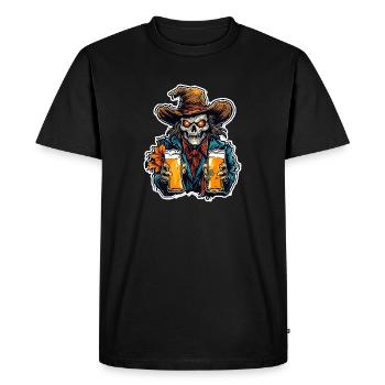 Scarecrow / Harvest Worker / Corn Field / Field - Men's Premium Organic T-Shirt - black - Front - Nico (187cm)