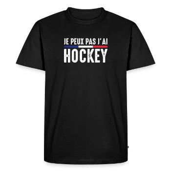 I Can't I Have Hockey Player Funny Hockey Player - Men's Premium Organic T-Shirt - black - Front - Nico (187cm)