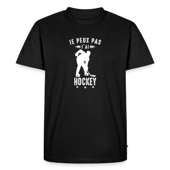 I Can't I Have Hockey Player Funny Hockey Player - Men's Premium Organic T-Shirt - black - Front - Nico (187cm)