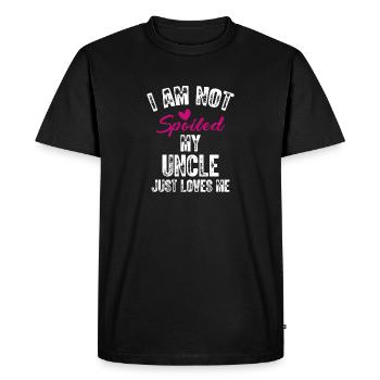 I'm Not Spoiled My Uncle Loves Me Funny Family - Men's Premium Organic T-Shirt - black - Front - Nico (187cm)