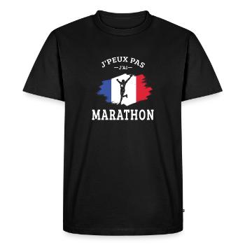 I can't I marathon marathon runner - Men's Premium Organic T-Shirt - black - Front - Nico (187cm)