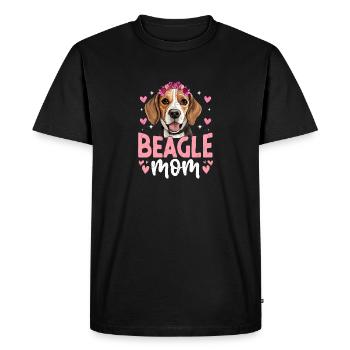 Beagle Maman Chiot Beagles Propriétaire de chien - T-shirt Premium bio Homme - noir - Devant - Nico (187cm)