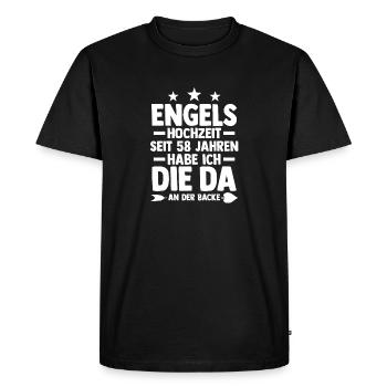 Marriage Angel Wedding 58 Years Married Wedding - Men's Premium Organic T-Shirt - black - Front - Nico (187cm)