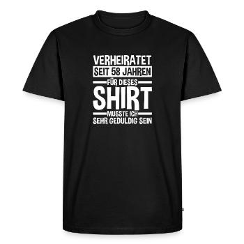 Marriage Angel Wedding 58 Years Married Wedding - Men's Premium Organic T-Shirt - black - Front - Nico (187cm)