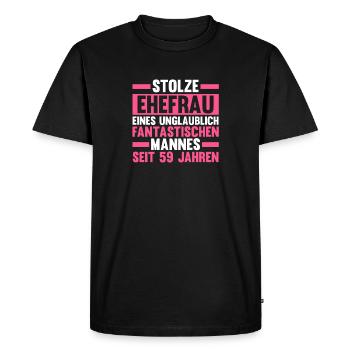 Marriage Tidal Wedding 59 Years Married Wedding - Men's Premium Organic T-Shirt - black - Front - Nico (187cm)