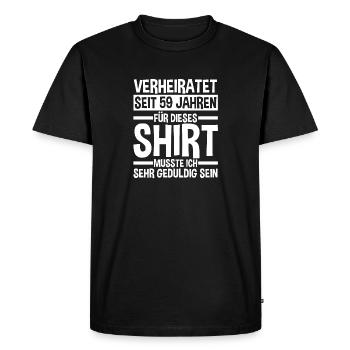 Marriage Tidal Wedding 59 Years Married Wedding - Men's Premium Organic T-Shirt - black - Front - Nico (187cm)